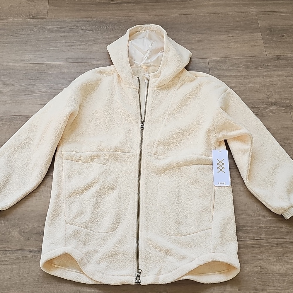 RHONE AloftFleece Full Zip Cream Size Medium - Picture 5 of 9